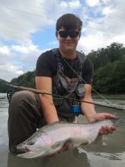 wild rainbow, lake